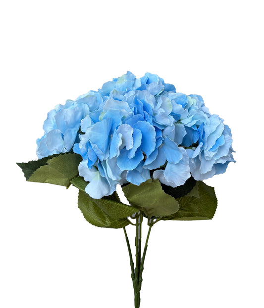 Bouquet d'hortensias artificiels bleu