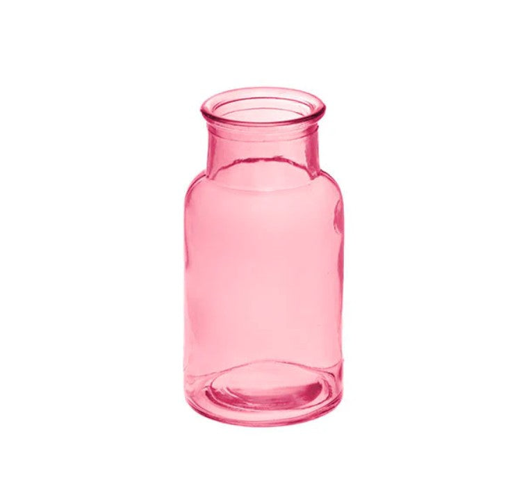 Milk Bottole Bud Vase Pink