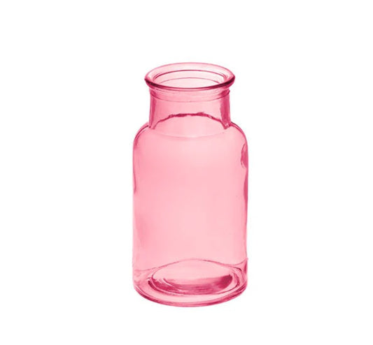 Milk Bottole Bud Vase Pink