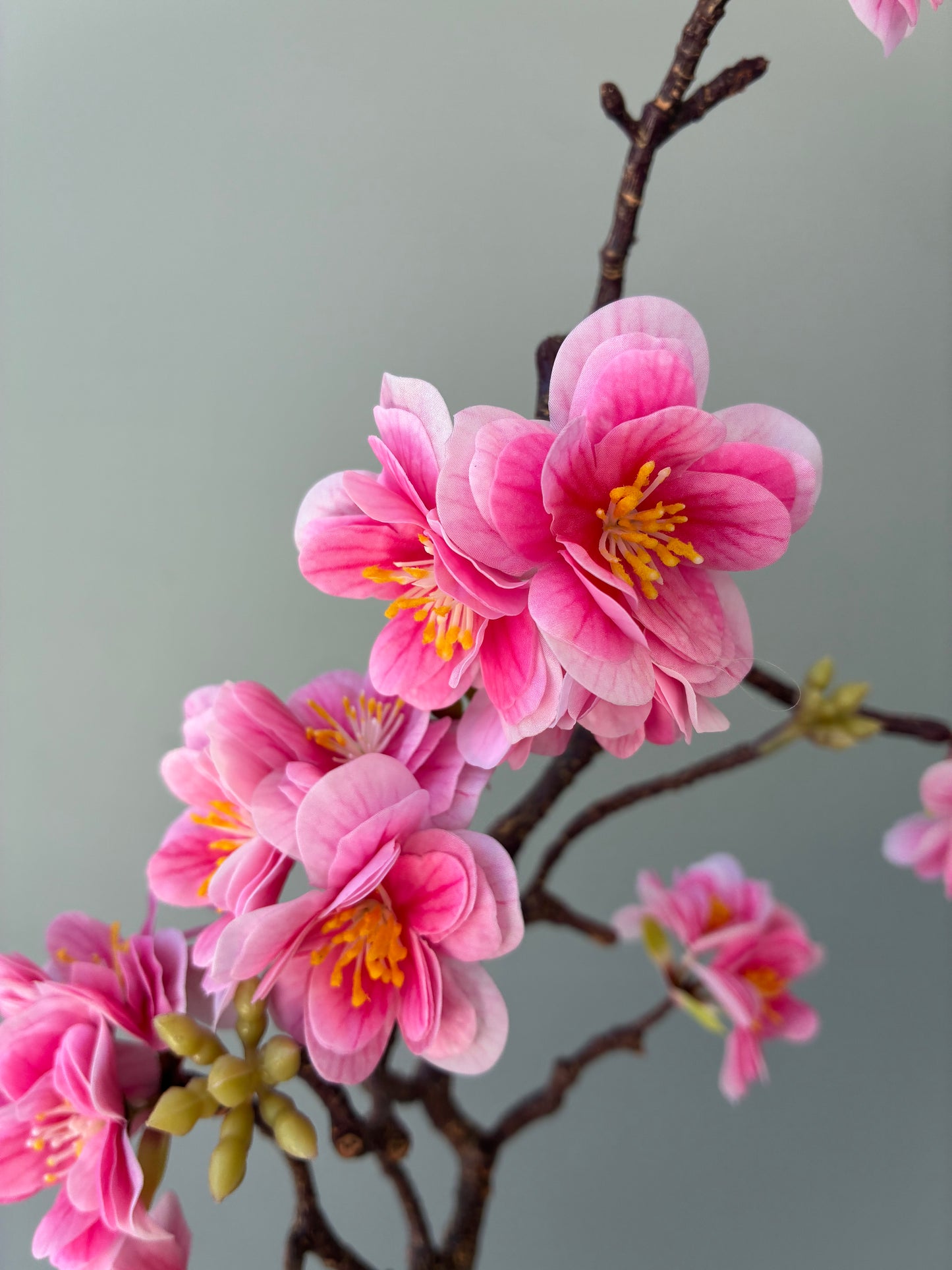 Artificial Real Touch Cherry Blossom Branch Pink