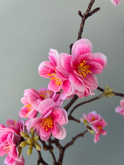 Artificial Real Touch Cherry Blossom Branch Pink