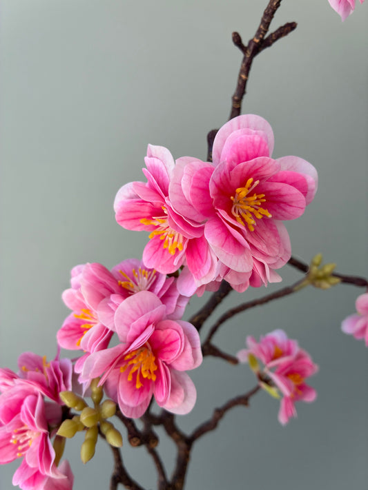 Artificial Real Touch Cherry Blossom Branch Pink