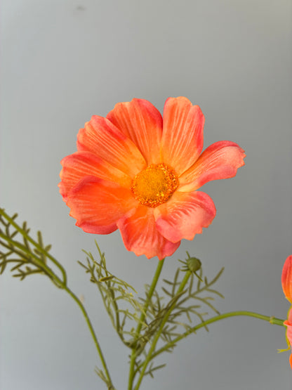 Artificial Real Touch Cosmos Spray Orange