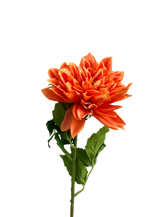 Artificial Dahlia Orange Real Touch Large