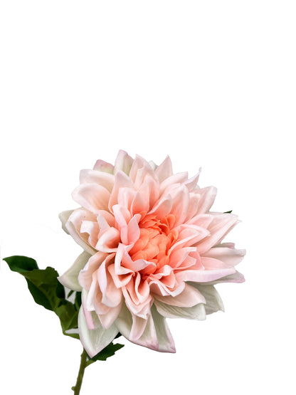 Artificial Dahlia Peach Real Touch