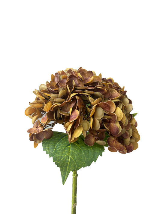 Artificial Real Touch Hydrangea Brown