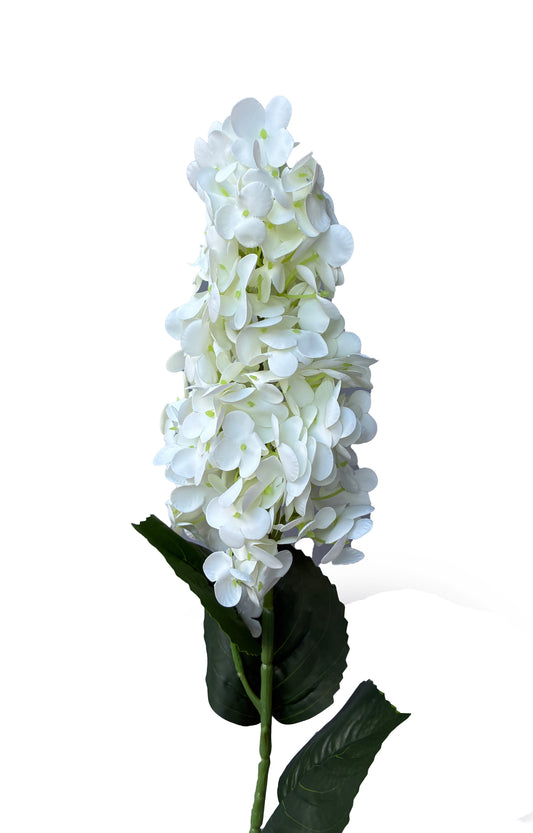 Artificial Real Touch Hydrangea White Cone