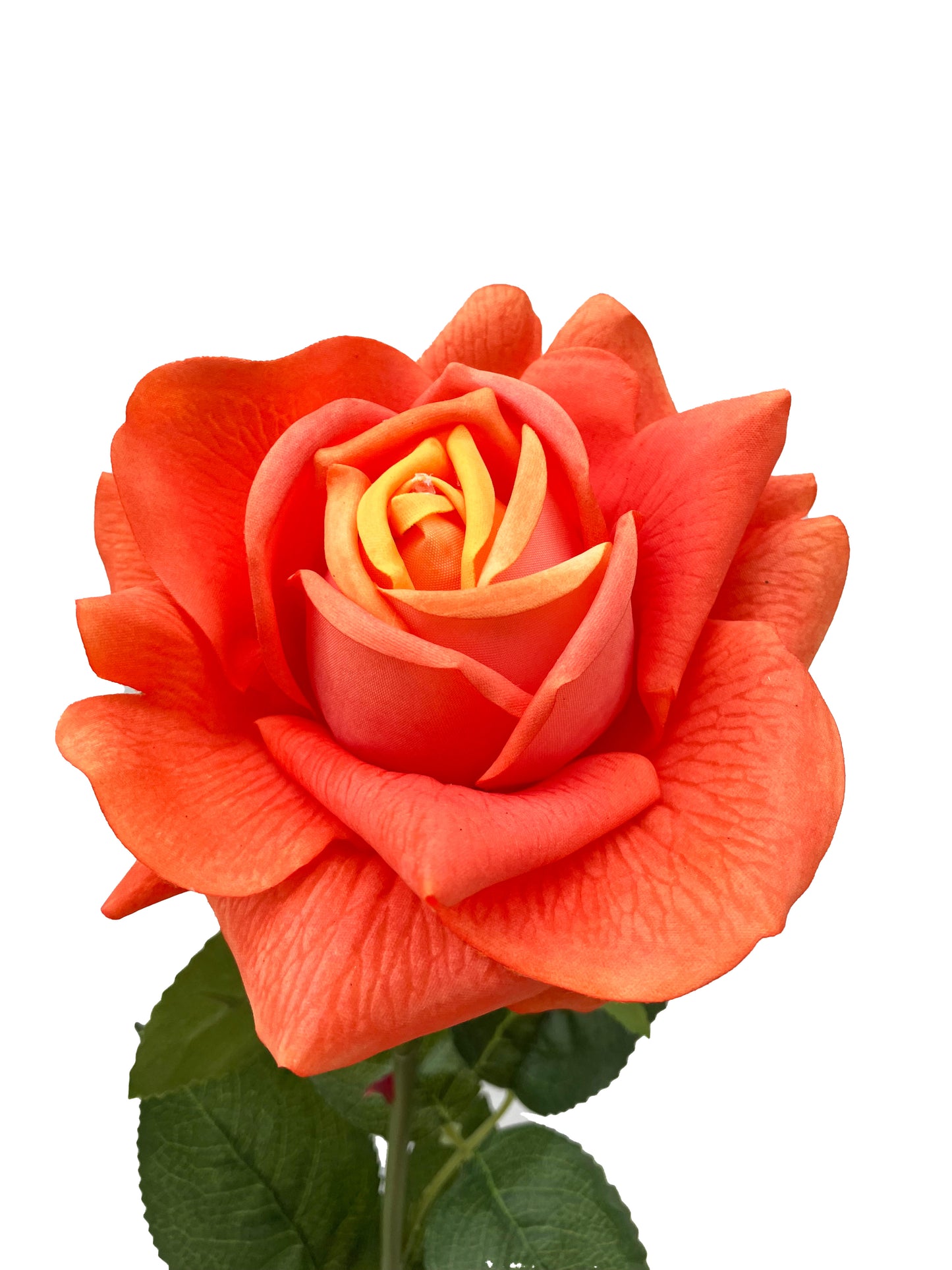 Artificial Real Touch Rose Orange