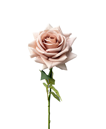 Rose artificielle au toucher réel, rouge feu