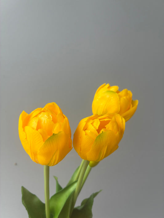 Artificial Real Touch Tulip Yellow