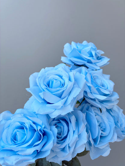 Artificial Rose Bunch Blue