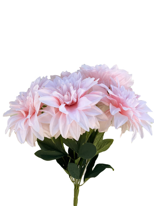 Bouquet de Dahlia Artificiel Rose Clair