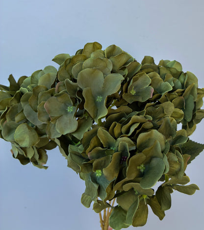 Artificial Hydrangea Bunch Green