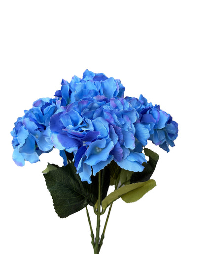 Manojo De Hortensias Artificiales Azul