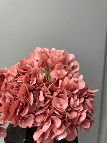 Artificial Hydrangea Bunch Dusty Pink