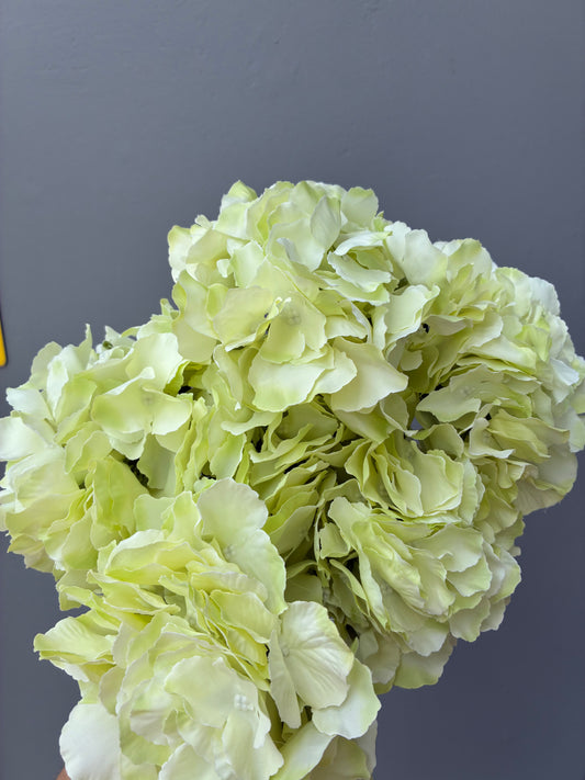 Artificial Hydrangea Bunch Light Lime