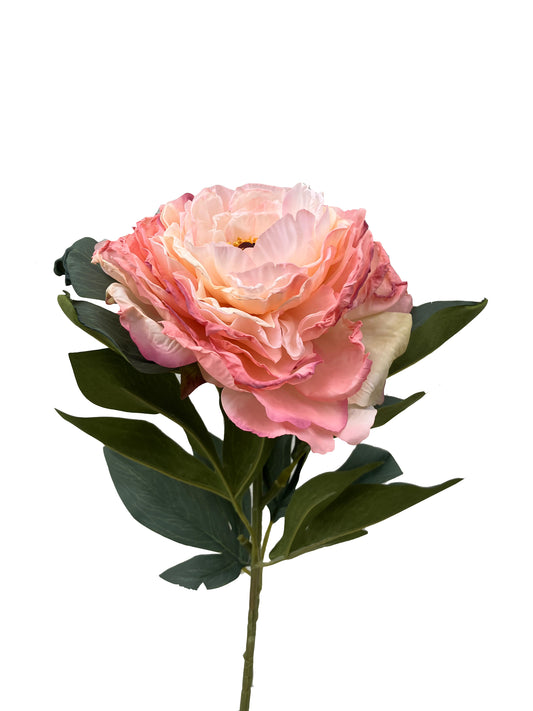Artificial Peony Large Peach