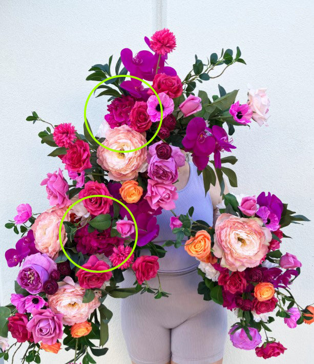 Manojo De Hortensias Artificiales Rosa Fuerte