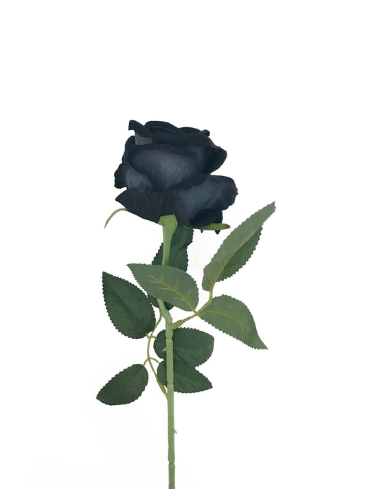 artificial velvet rose black