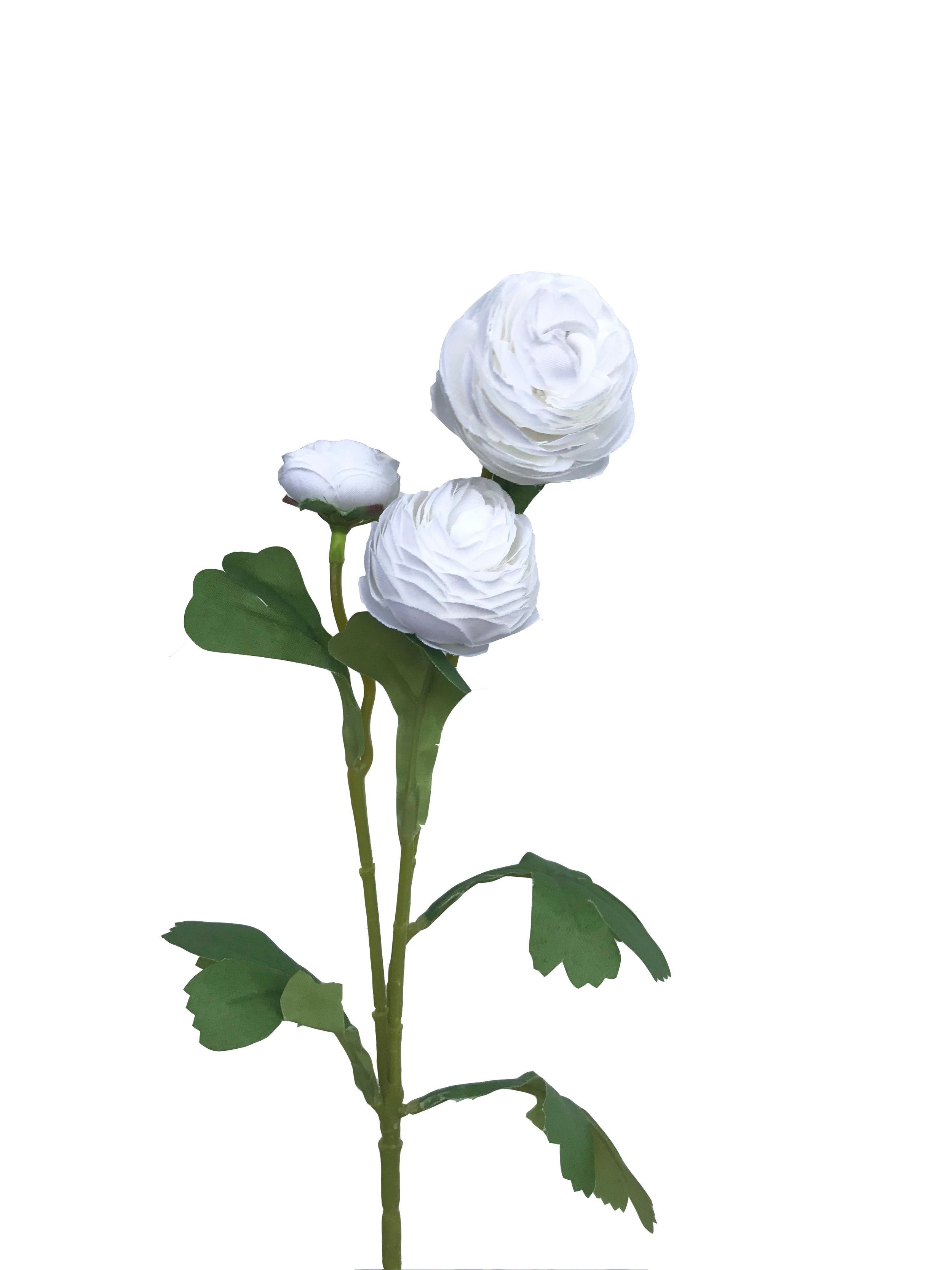 White Fake Ranunculus Artificial Ranunculus Rose White – Wild Blooms