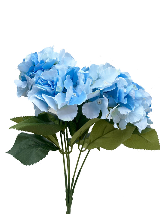 Bouquet d'hortensias-bleu clair