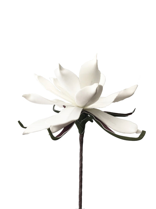 Flor de espuma grande-Blanco