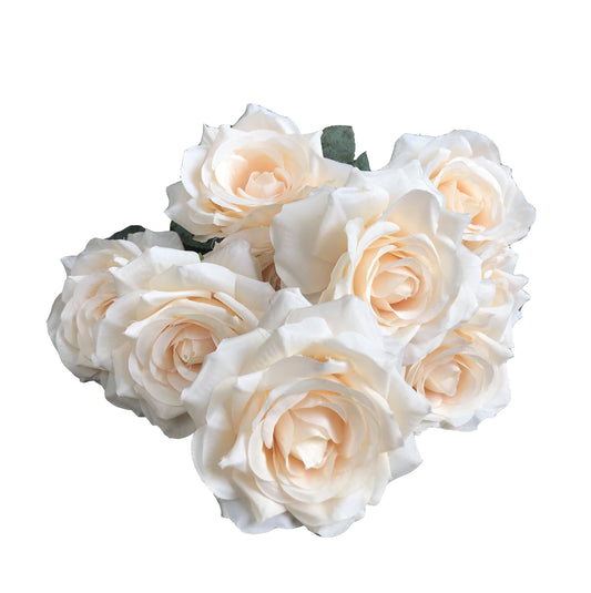 Artificial Rose Bunch Cream