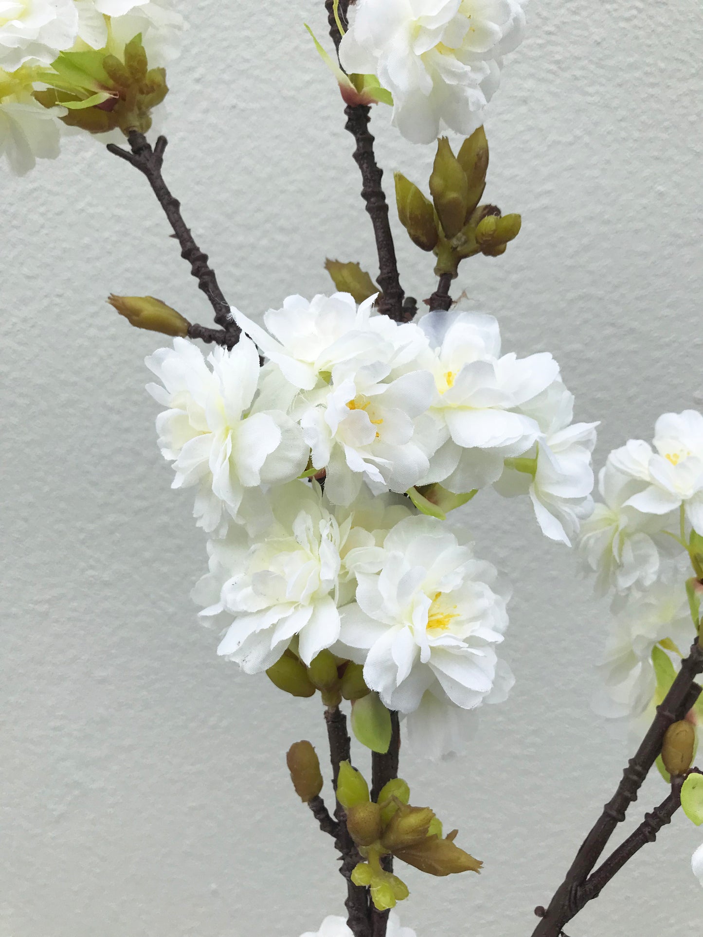 cherry blossom white faux  