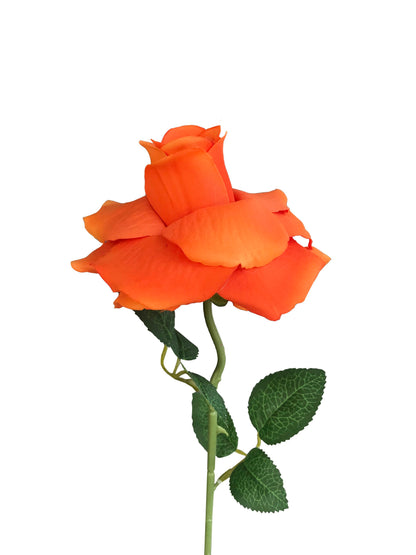 The Classic Artificial Rose Orange Silk
