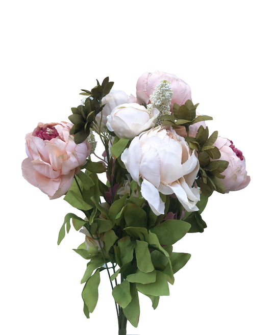 Bouquet de pivoines-rose pêche