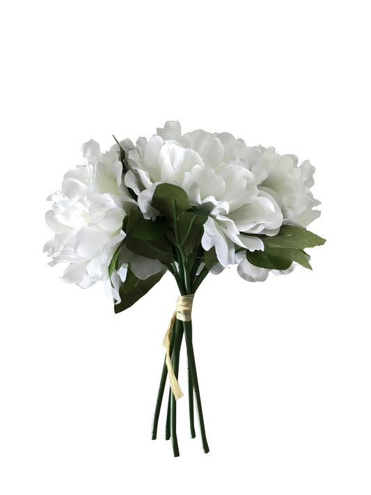Artificial Peony Filler White